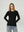 Sweater Mujer Giuliana Slim Fit Cuello Redondo Manga Caída Negro Lineatre
