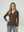 Sweater Mujer Ornella Relaxed Cuello En V Manga Caída Chocolate Lineatre