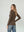 Sweater Mujer Ornella Relaxed Cuello En V Manga Caída Chocolate Lineatre
