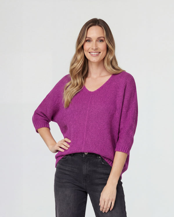Sweater Mujer Lorenza Fucsia Lineatré