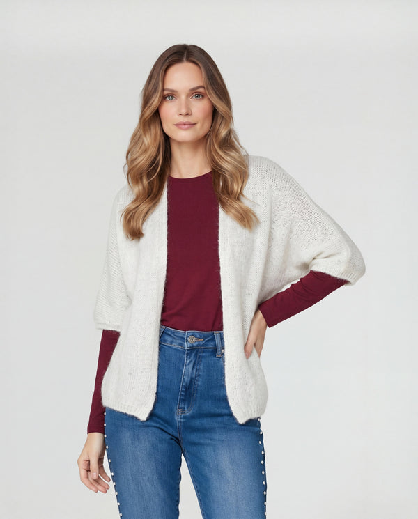 Cardigan Mujer Martina Beige Lineatré