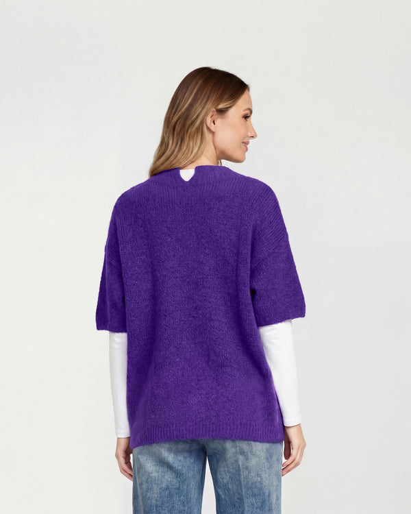 Cardigan Mujer Elisa Ciruela Lineatré