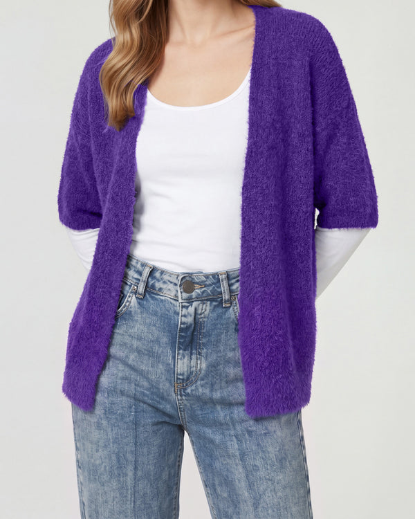Cardigan Mujer Elisa Ciruela Lineatré