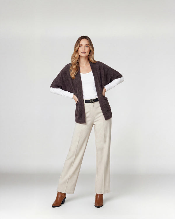 Cardigan Mujer Olivia Chocolate Lineatré