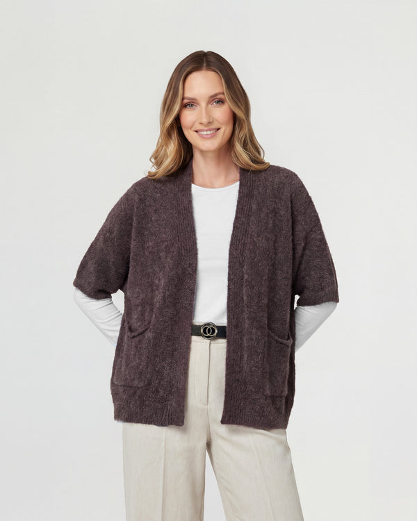 Cardigan Mujer Olivia Chocolate Lineatré