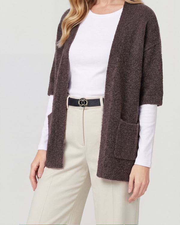 Cardigan Mujer Olivia Chocolate Lineatré