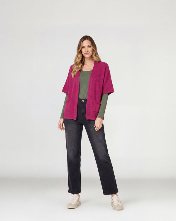 Cardigan Mujer Renata Fucsia Lineatré