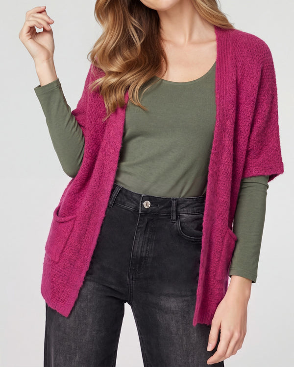 Cardigan Mujer Renata Fucsia Lineatré