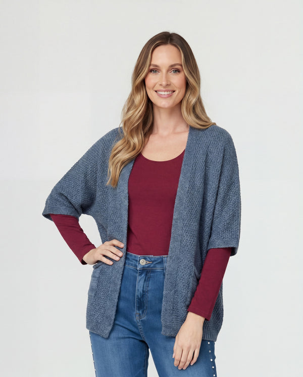 Cardigan Mujer Amanda Gris Lineatré