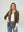 Cardigan Mujer Fiorella Relaxed Cuello Con Solapa Manga Suelta Chocolate Lineatre
