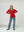 Sweater Mujer Olivia Relaxed Cuello En V Manga Caída Rojo Lineatre