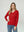 Sweater Mujer Olivia Relaxed Cuello En V Manga Caída Rojo Lineatre