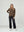 Sweater Mujer Rita Relaxed Cuello Redondo Manga Caída Chocolate Lineatre