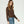 Sweater Mujer Josefina Regular Cuello Redondo Manga Suelta Chocolate Lineatre