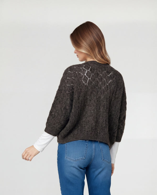 Cardigan Mujer Agustina Chocolate Lineatré