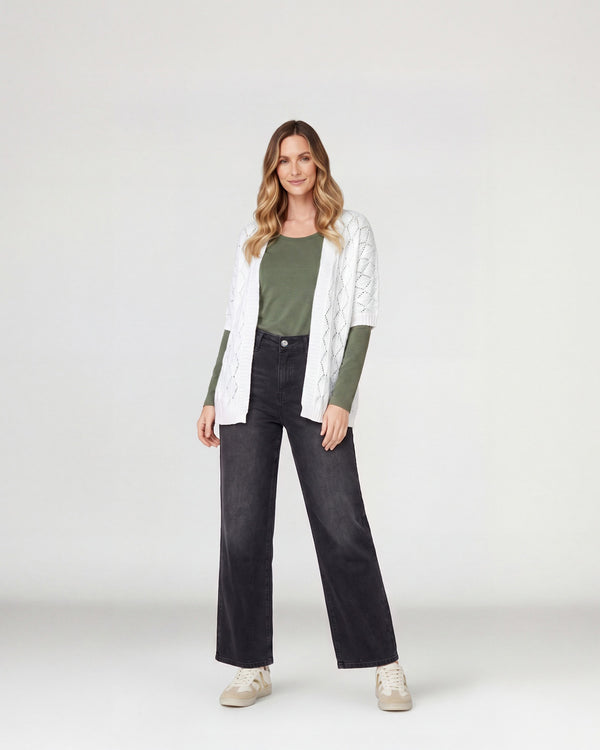 Cardigan Mujer Isabella Crudo Lineatré