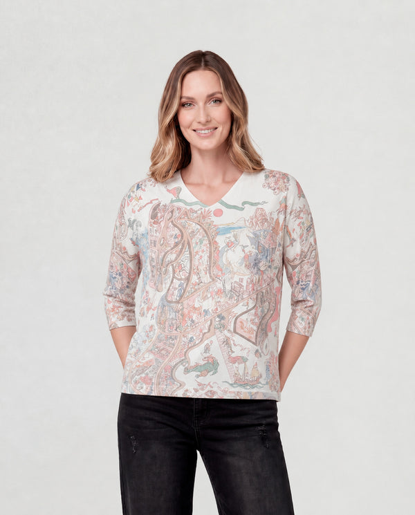 Sweater Mujer Luisa Beige Lineatré