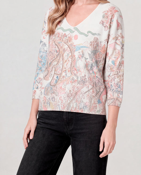 Sweater Mujer Luisa Beige Lineatré