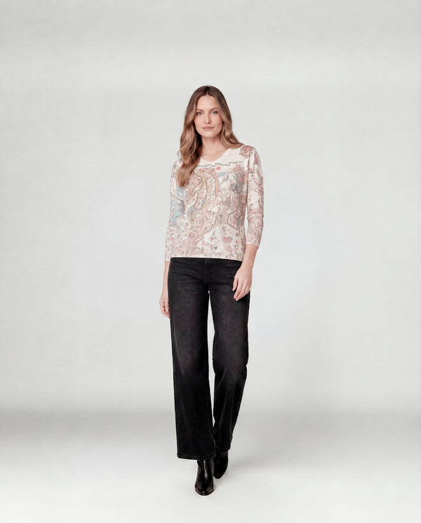 Sweater Mujer Luisa Beige Lineatré