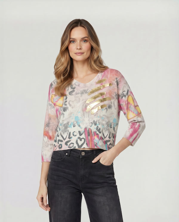 Sweater Mujer Mariella Fucsia Lineatré