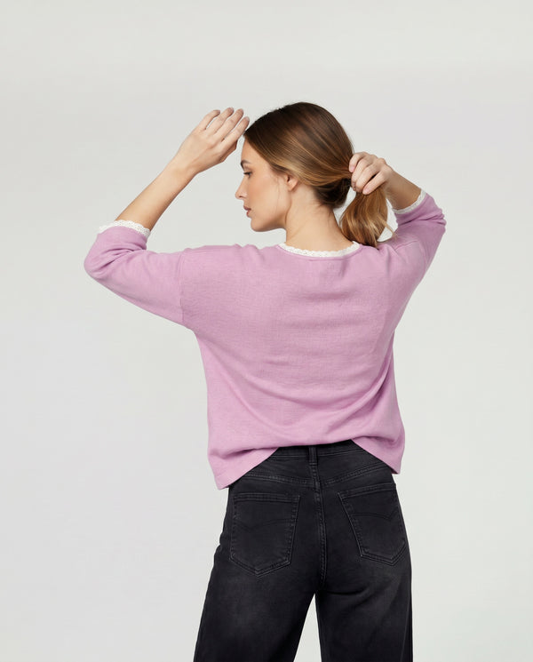 Sweater Mujer Violetta Rosado Lineatré