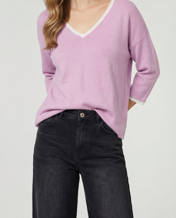 Sweater Mujer Violetta Rosado Lineatré