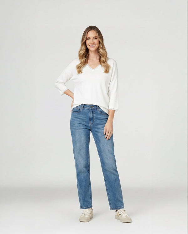 Sweater Mujer Romina Blanco Lineatré