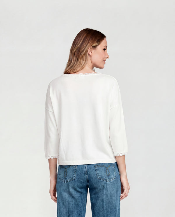 Sweater Mujer Romina Blanco Lineatré