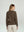 Sweater Mujer Renata Relaxed Cuello Redondo Manga Caída Chocolate Lineatre