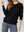 Sweater Mujer Renata Relaxed Cuello Redondo Manga Caída Negro Lineatre