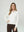 Sweater Mujer Luciana Relaxed Cuello En V Tipo Camisa Manga Caída Blanco Lineatre