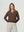 Sweater Mujer Luciana Relaxed Cuello En V Tipo Camisa Manga Caída Chocolate Lineatre
