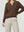 Sweater Mujer Luciana Relaxed Cuello En V Tipo Camisa Manga Caída Chocolate Lineatre