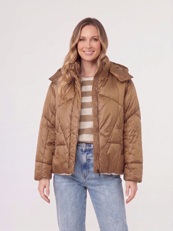 Parka Mujer Revesible Sienna Camel Lineatre