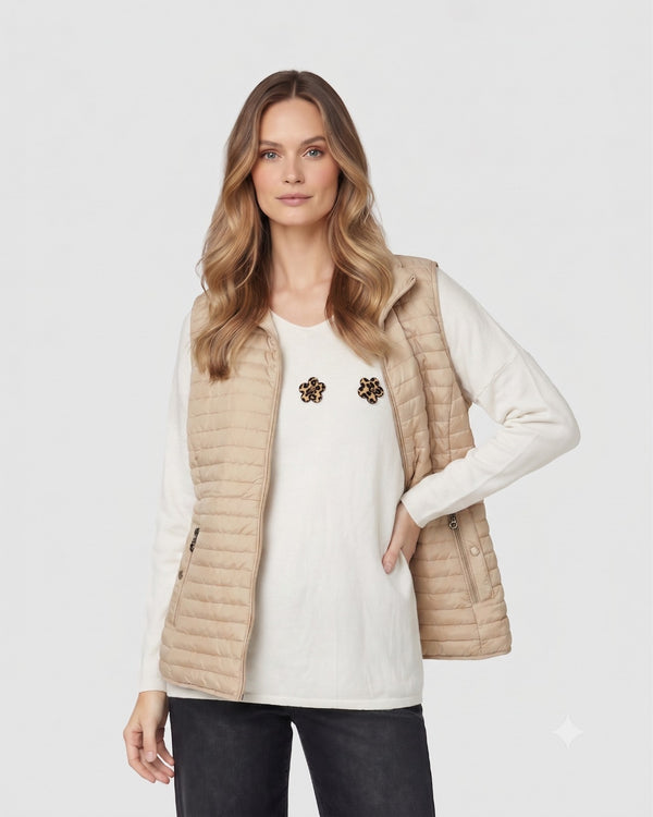 Parka Mujer Serena Beige Lineatré