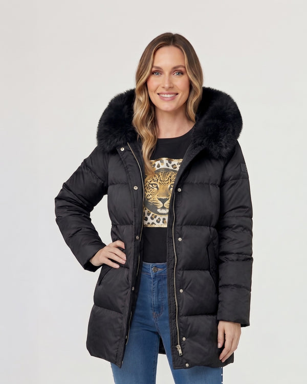 Parka Mujer Isabella Negro Lineatré