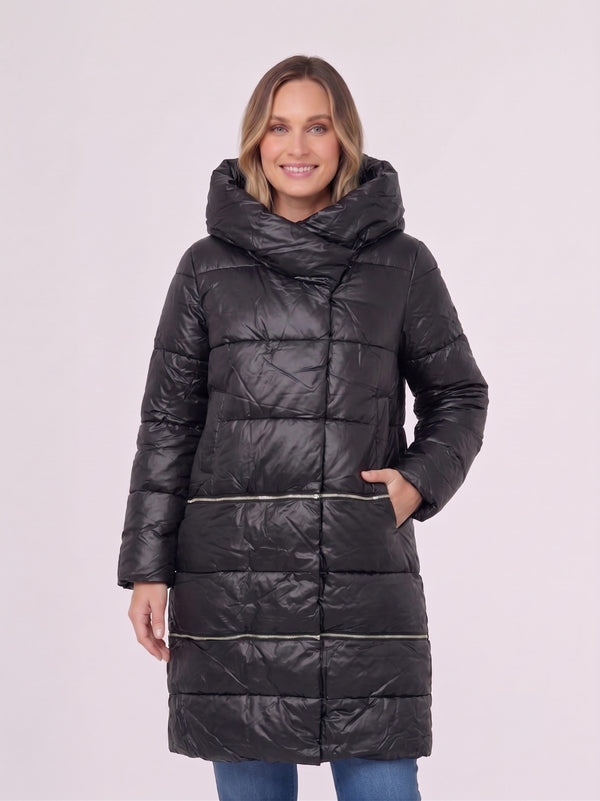 Parka Mujer Celeste Negro Lineatré