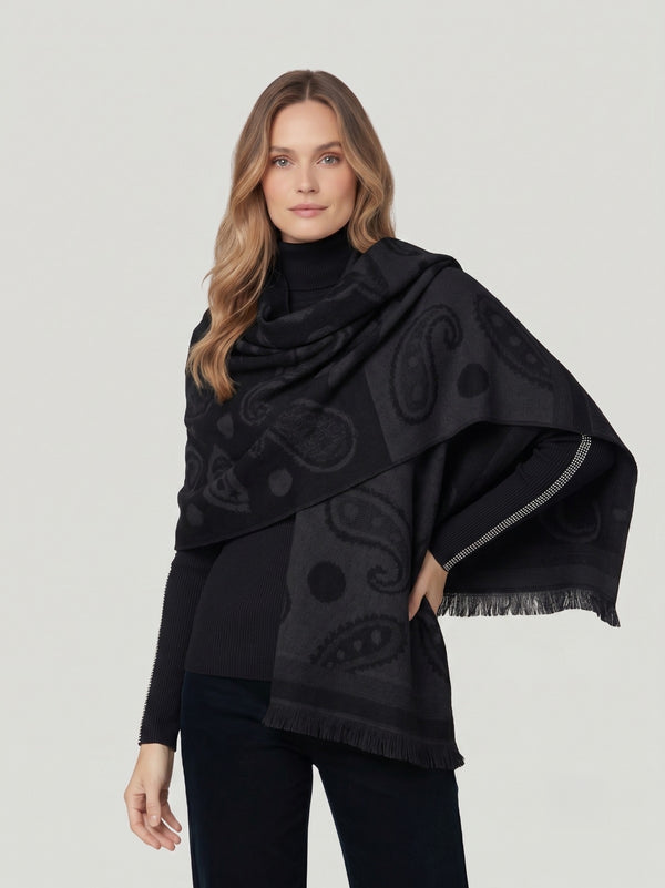 Echarpe Mujer Guille Negro Lineatre