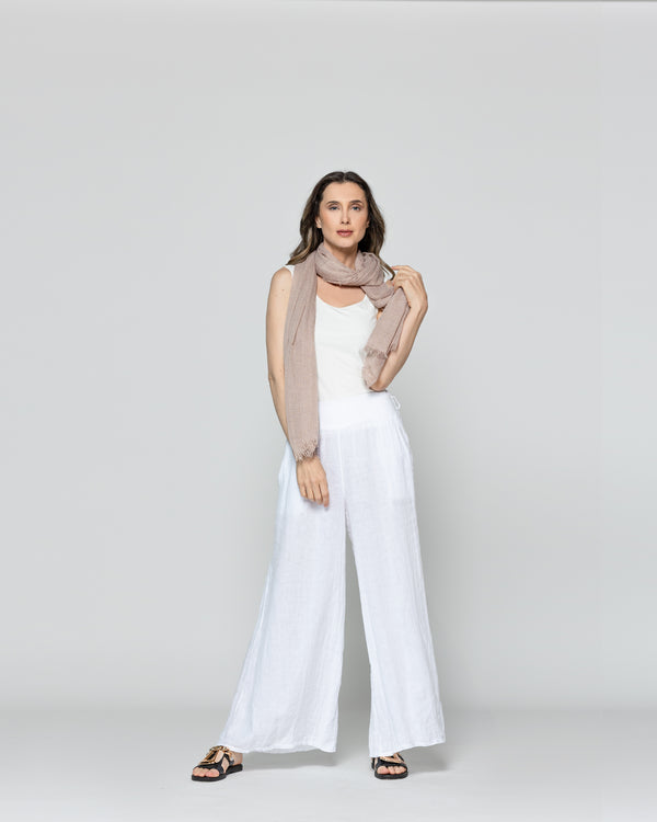 Pañuelo Mujer Con Textura Beige Lineatre