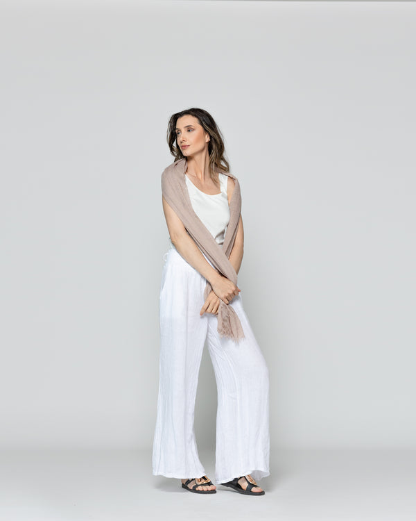 Pañuelo Mujer Con Textura Beige Lineatre