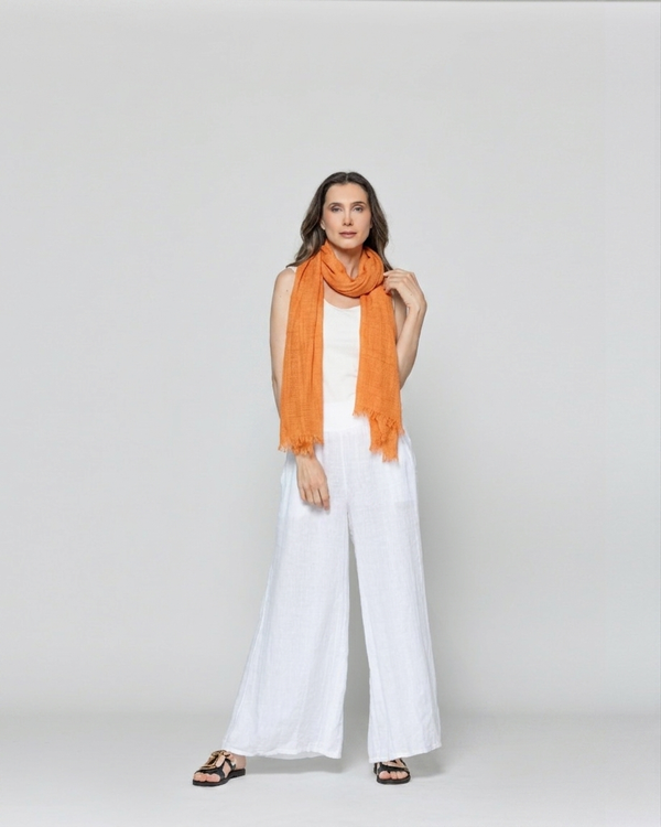 Pañuelo Mujer Con Textura Naranjo Lineatre