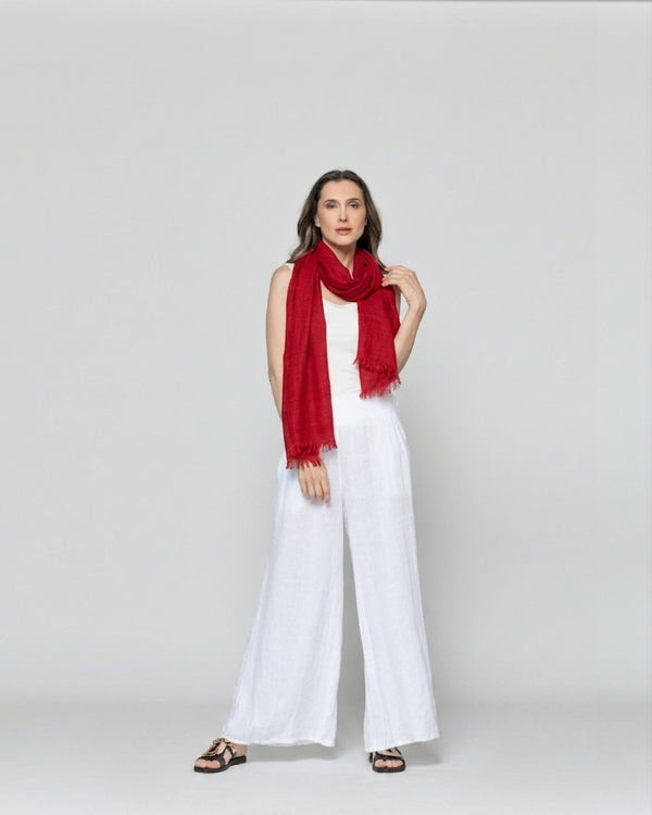 Pañuelo Mujer Con Textura Rojo Lineatre