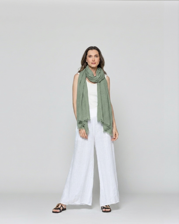 Pañuelo Mujer Con Textura Verde Lineatre