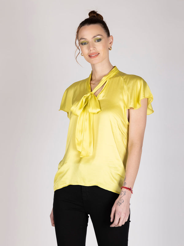 Blusa satin limon