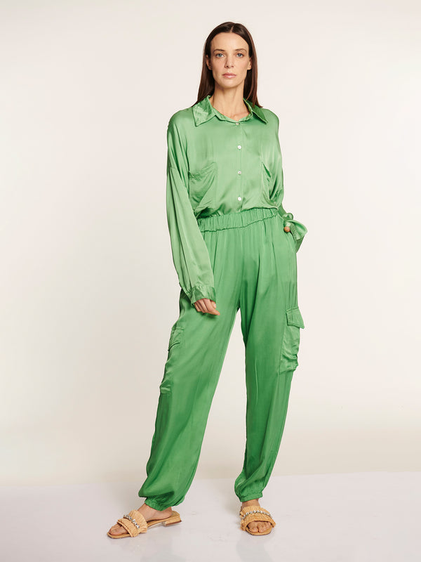 Pantalon fiorella verde