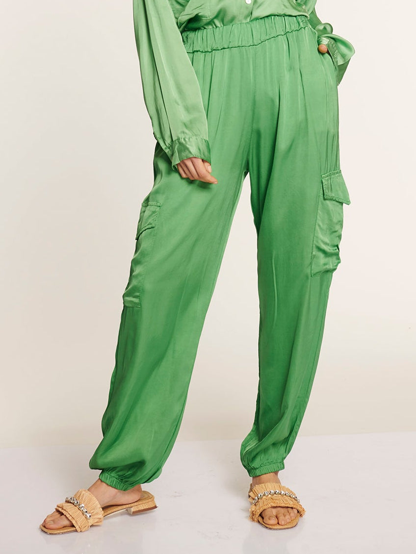 Pantalon fiorella verde