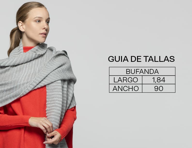 Guía de tallas para bufanda